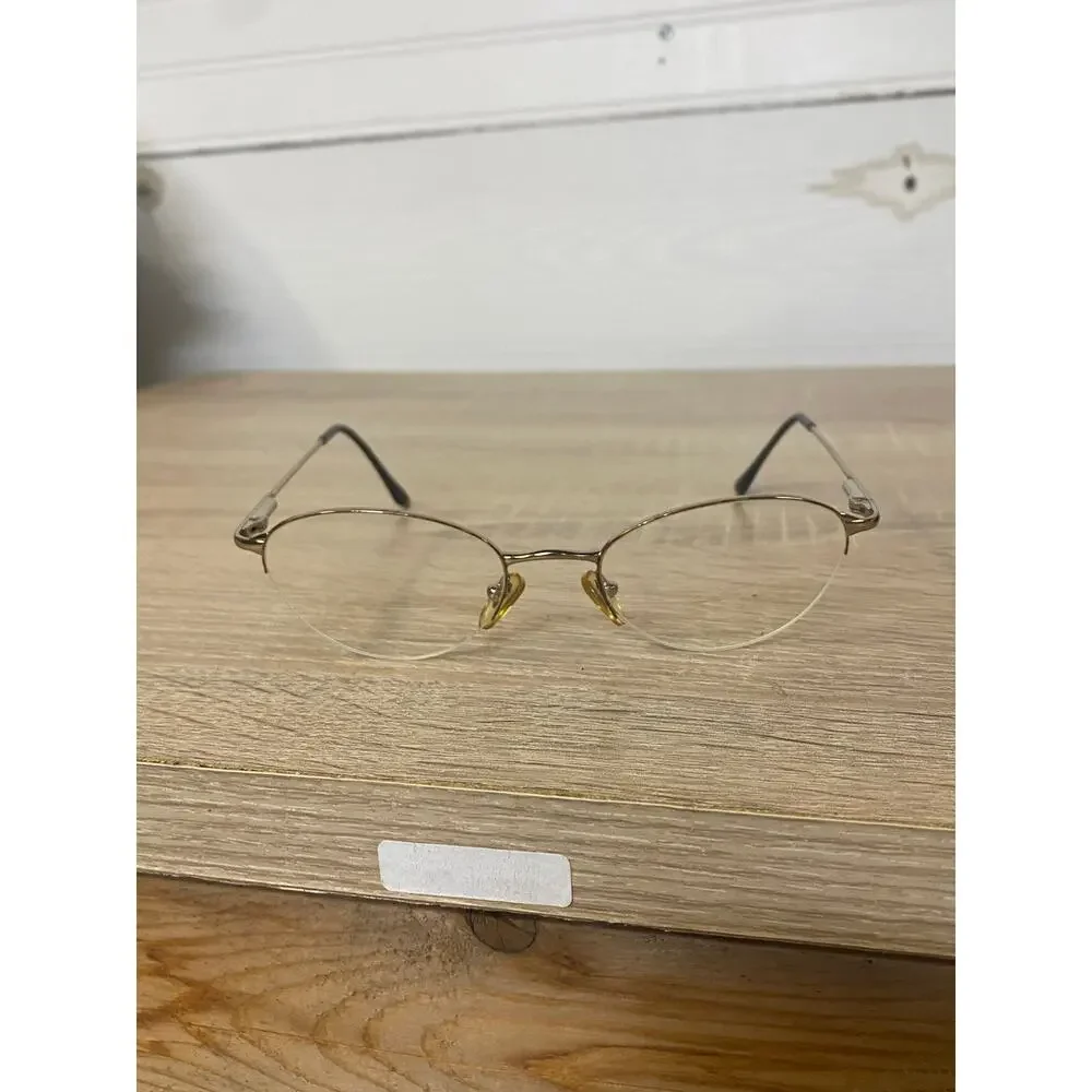 Brooks Brothers BB211 Eyeglass Frames Gold Oval 51-19-135 Made in Japan